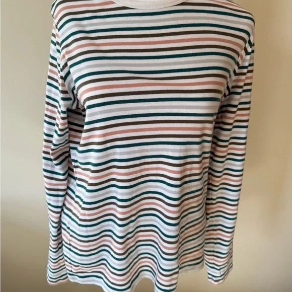 Lands' End women’s set of two XL Multicolor Striped Tees - Picture 6 of 9
